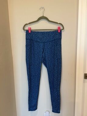 J McLaughlin Blue Leopard Leggings Size Large